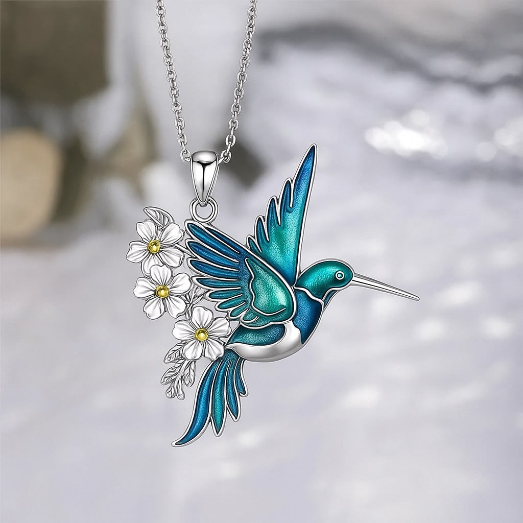 Precioso Collar de Colibrí con Pendientes de Regalo – Oferta por Tiempo Limitado