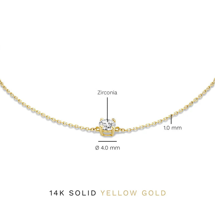 Pulsera Diamante de Piedra | Oro Blanco