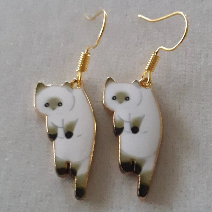 Pendientes colgantes con forma de gatos