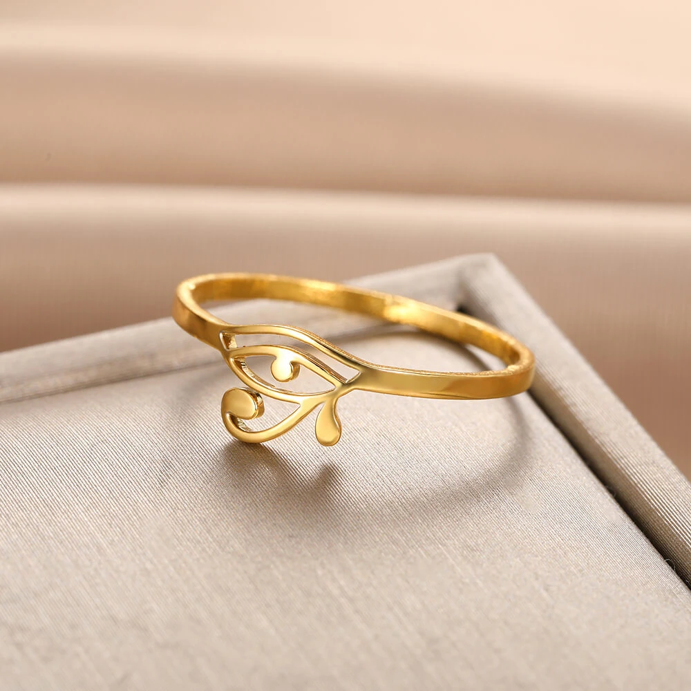 Anillo Ojo en Gota en Oro