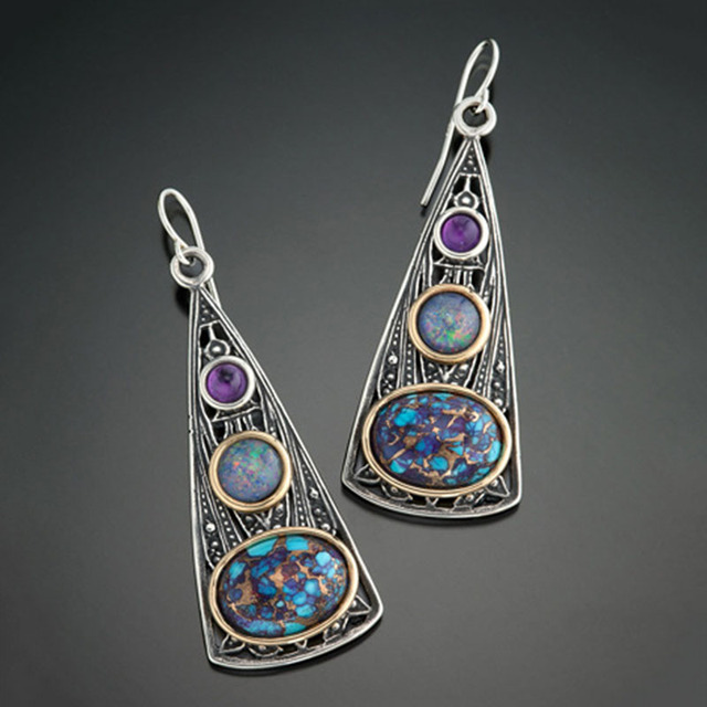 Pendientes Cosmic Boho en plata de ley
