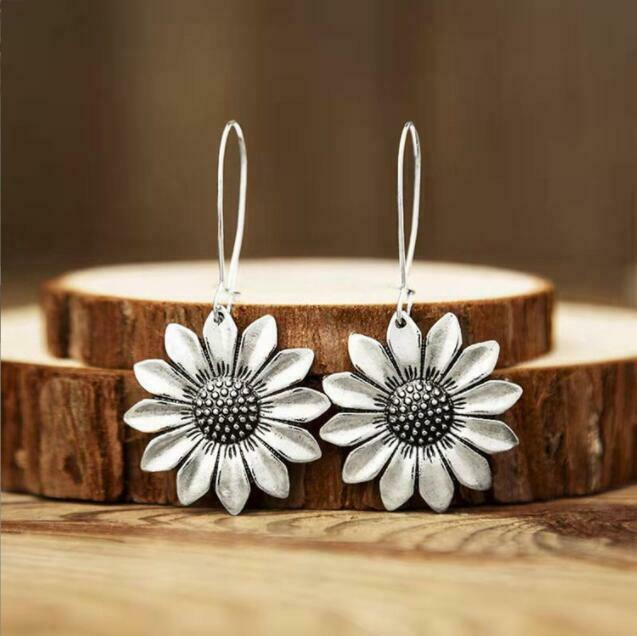 Pendientes Tournesol en plata