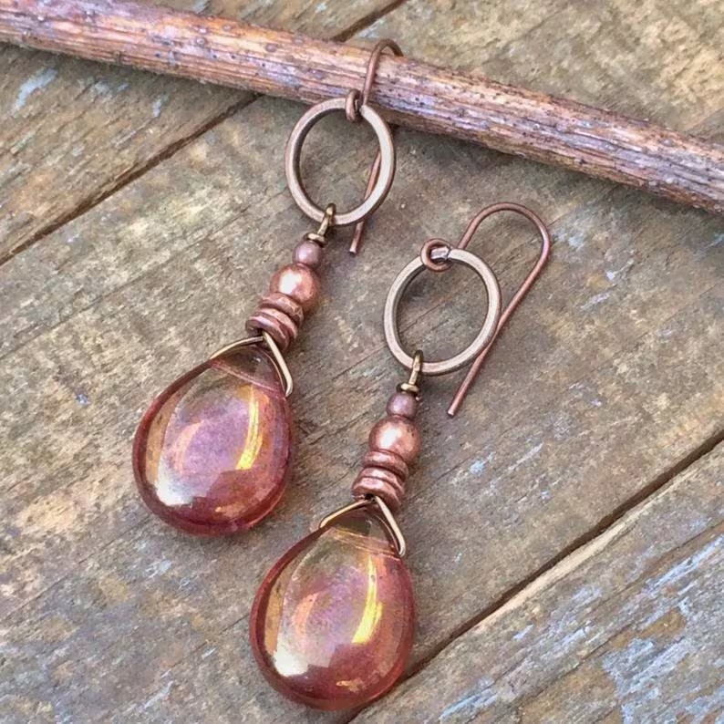 Pendientes vintage de cristal