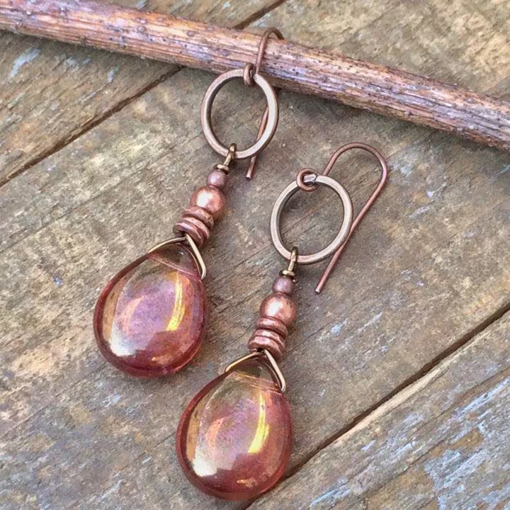 Pendientes vintage de cristal