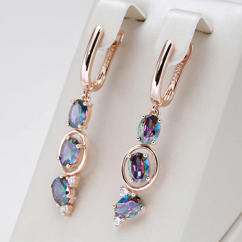 Pendientes de Cristal Coloridos y Elegantes