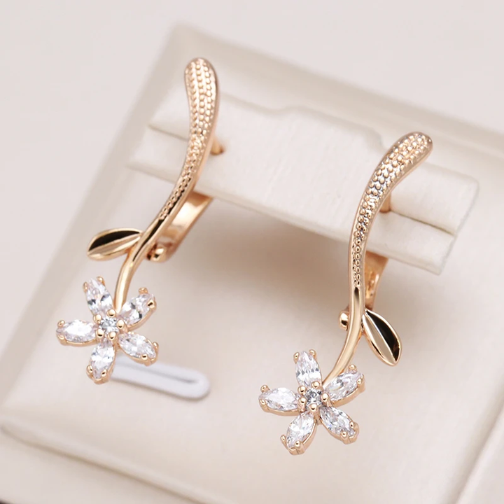Elegantes pendientes de cristal