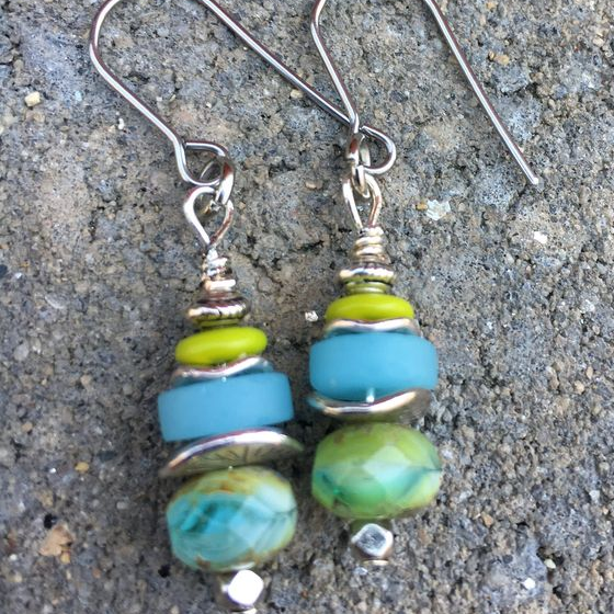 Pendientes Vintage Ocean en Plata