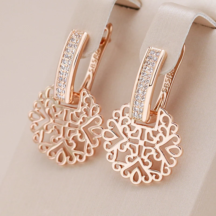 Elegantes pendientes Mandala dorados