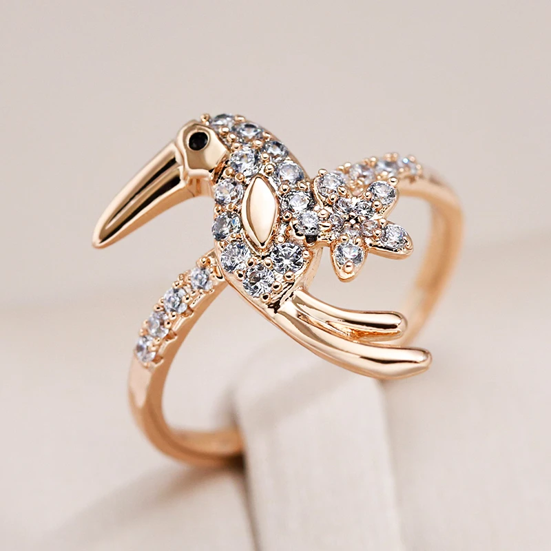 Anillo Pájaro Elegante y Brillante