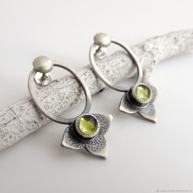 Pendientes Vintage con Cristales Amarillos