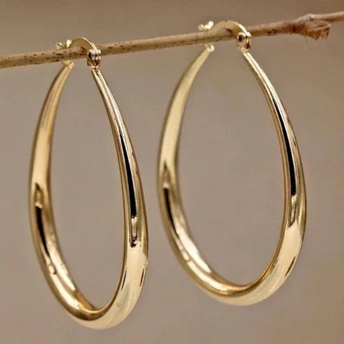 Pendientes de aro vintage en oro