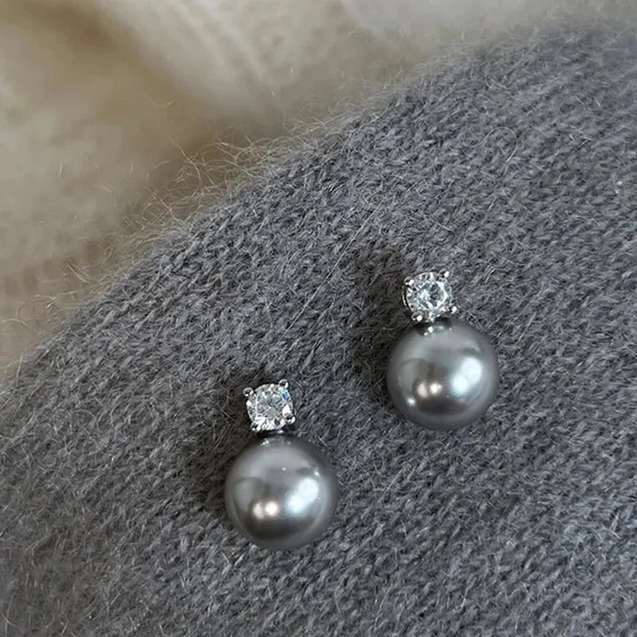 Pendientes de Zirconia Negra Elegante