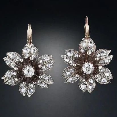 Pendientes vintage Flor de Cristal