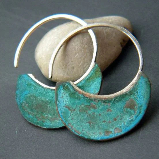 Pendientes vintage con turquesa envejecida