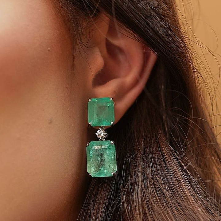 Pendientes vintage con turquesa