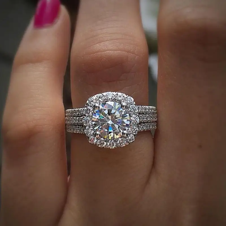 Anillo de Plata con Brillantes