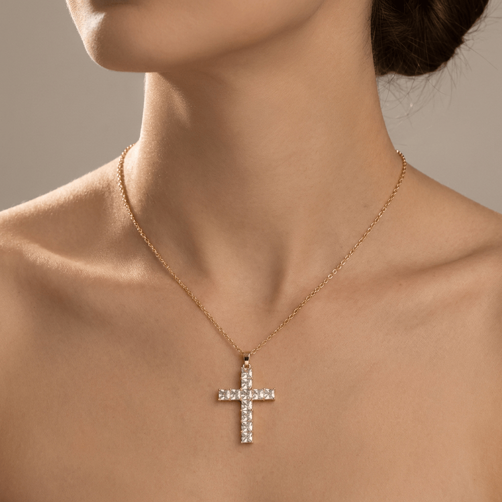 COLLAR CRUZ LUMINOSO DE LUJO
