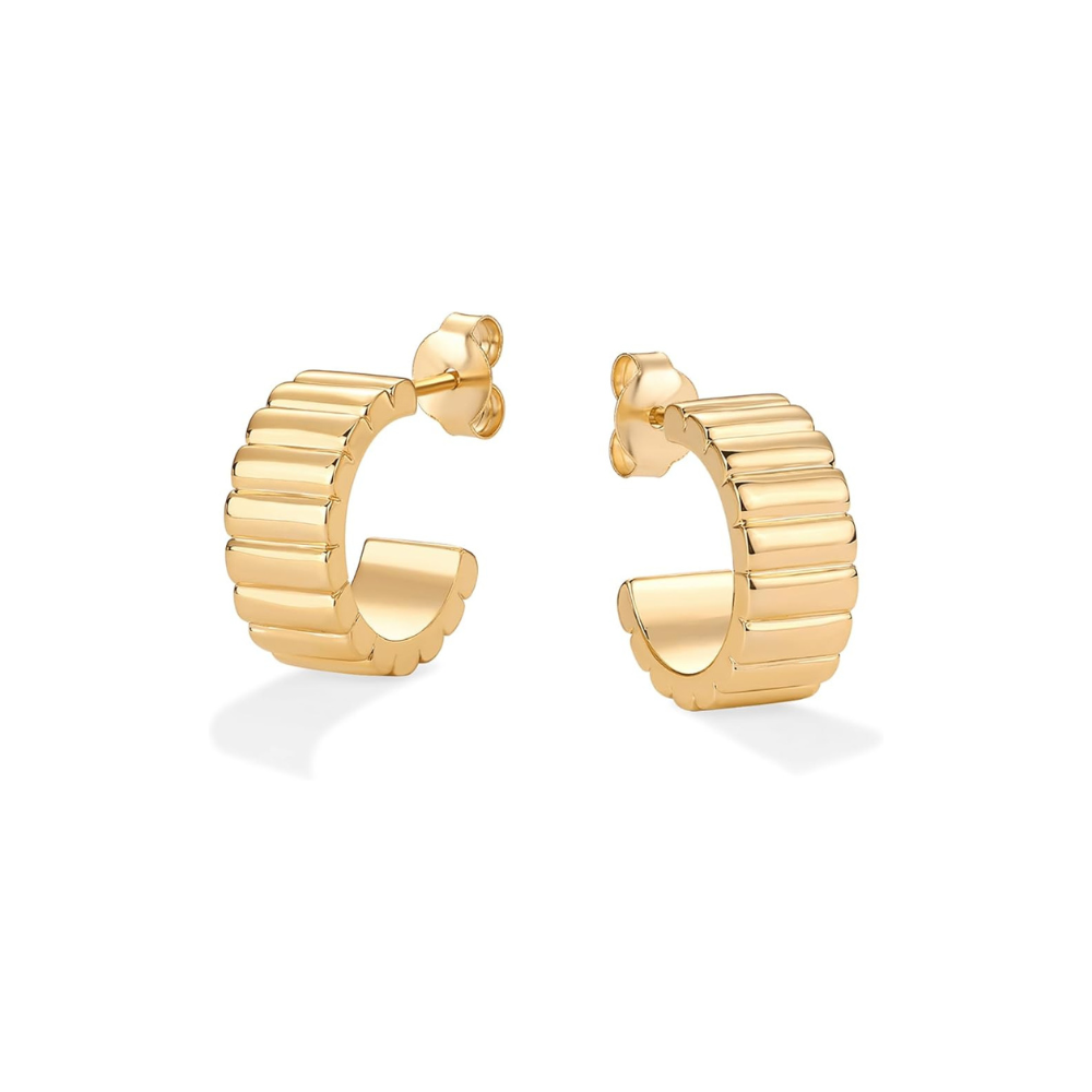 Pendientes Relieve Clásico | Oro