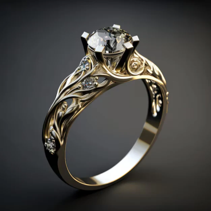 Anillo Elegante con Circonita Exótica