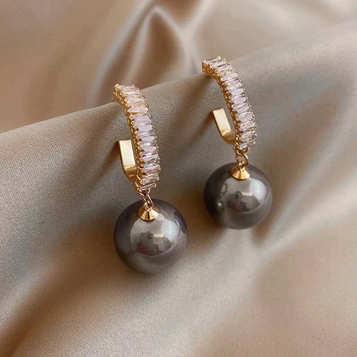 Pendientes de Perlas y Circonitas de Lujo