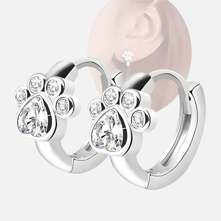 Pendientes Abrazo de Pata con circonita brillante