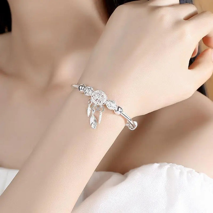 Pulsera ajustable «Apanhador de Sonhos» en plata