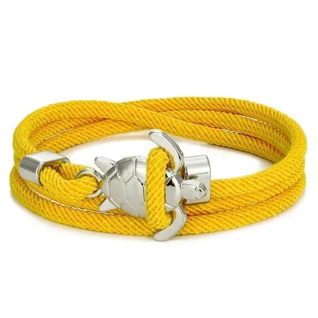 Pulsera artesanal con tortuga marina