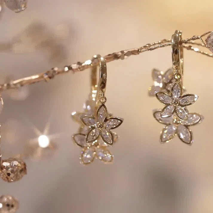 Pendientes Estrella de Primavera con colgante