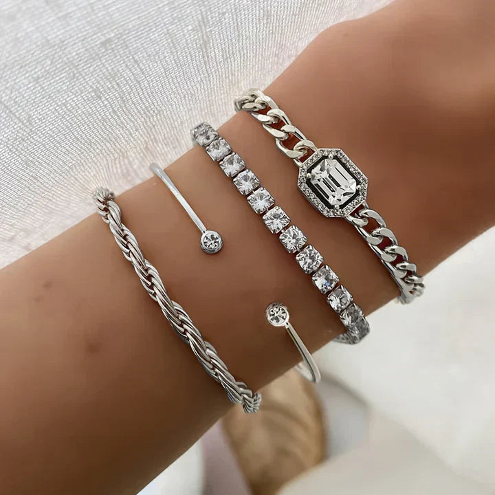 Conjunto de Pulseras Isabella Castillo | Oro
